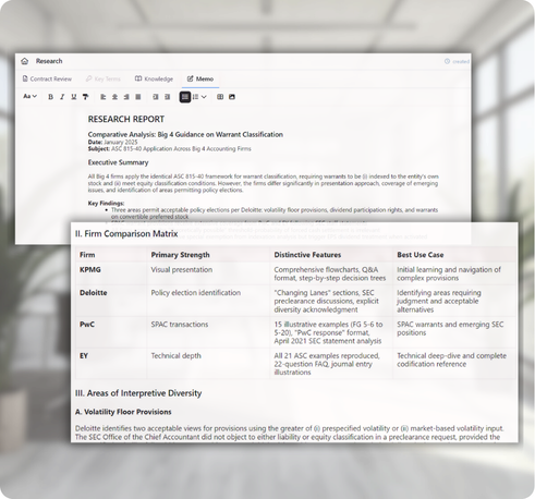 Cross-source comparison view
